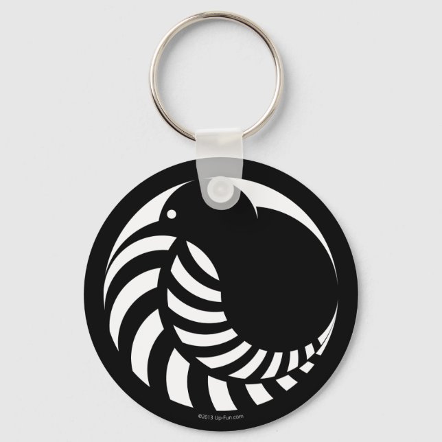Porte-clés NZ Kiwi / Silver Fern Emblem (Recto)