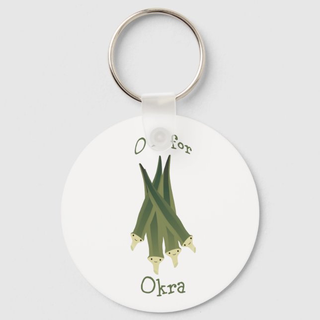 Porte-clés O est pour Okra. (Recto)