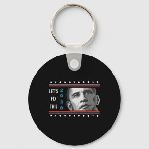 Porte-clés Obama 2028 Manifestation politique patriotique Vin