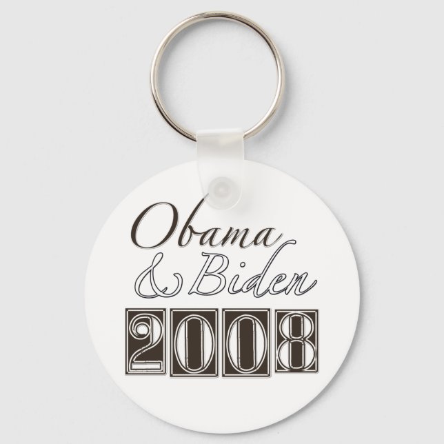 Porte-clés Obama Biden 2008 BW (Recto)