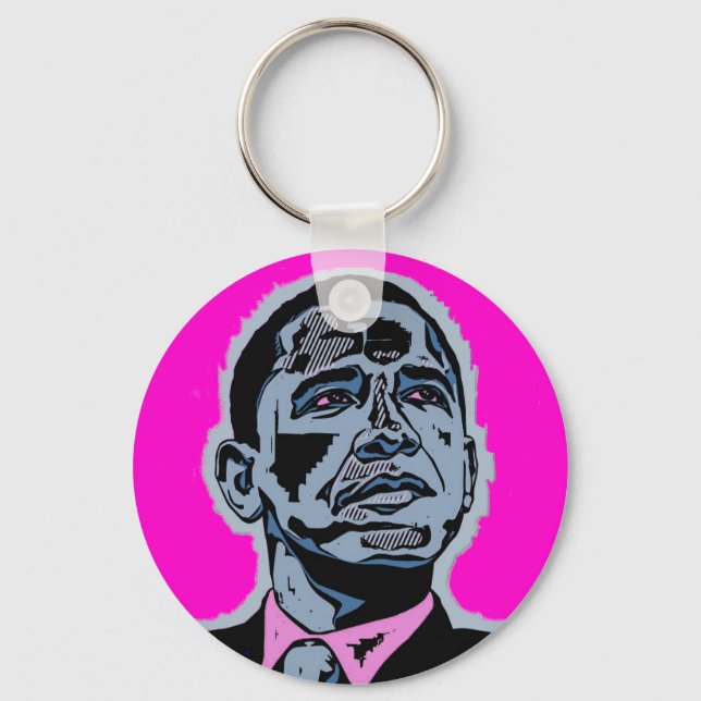 Porte-clés Obama bleu (Recto)