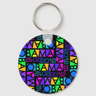Porte-clés Obama coloré 2012 porte - clé