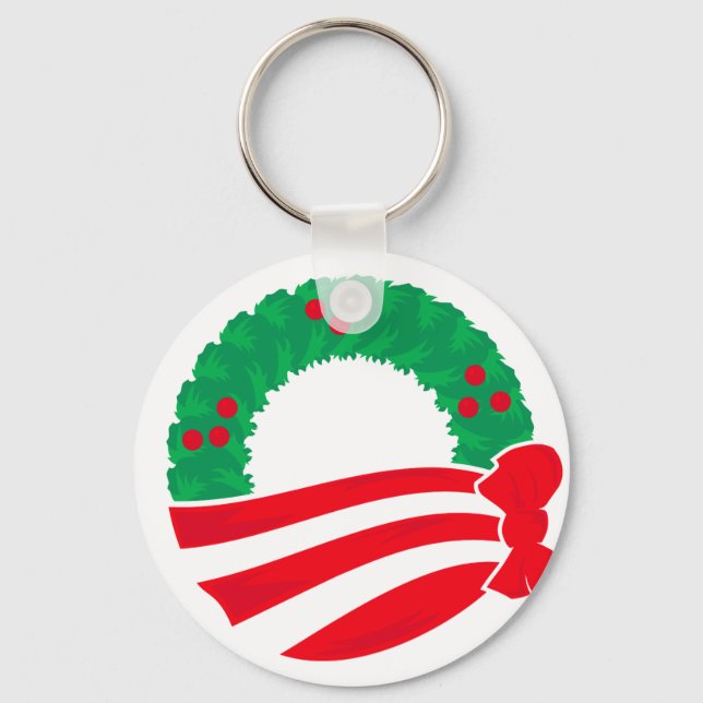 Porte-clés Obama Holiday Wreath (Recto)