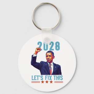 Porte-clés Obama Vintage patriotique 2028 Ral de protestation