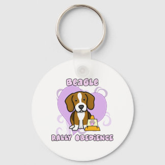 Porte-clés Obéissance au rassemblement Beagle de Kawaii