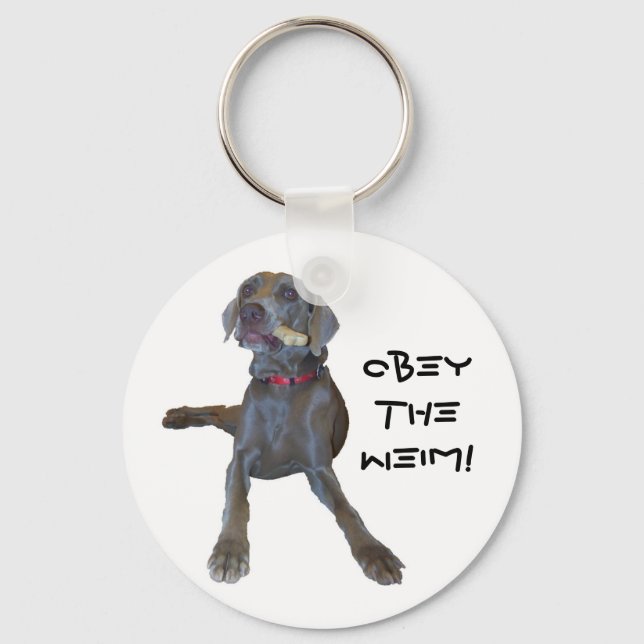 Porte-clés ObeytheWeim ! weimaraner (Recto)