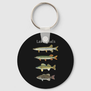 Porte-clés Objectifs de lac Pêche Musky Brochet Doré Petite B