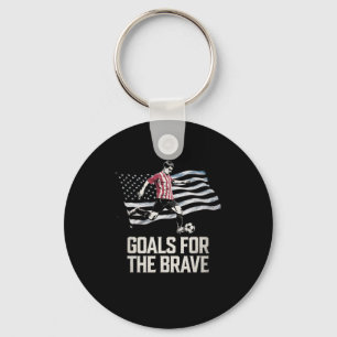 Porte-clés Objectifs pour le brave drôle de patriote de footb