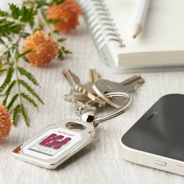 Porte-clés objet_4_variations sur le métal de rubis (Côté )