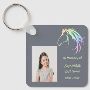 Porte-clés Objet-souvenir mémorial Cheval pastel Art