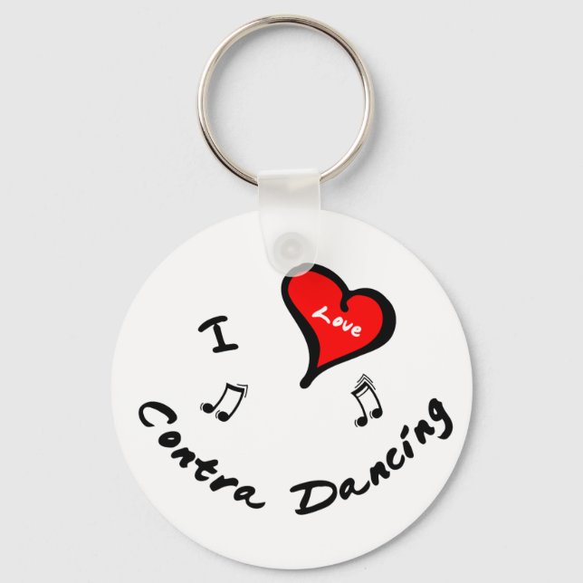 Porte-clés Objets Contra Dancing - I Heart Contra Dancing (Recto)