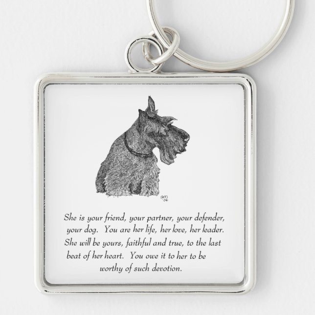 Porte-clés Objets souvenirs Terrier Écossais - FEMELLE (Devant)