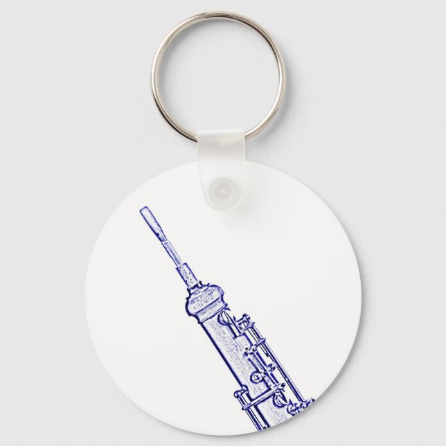 Porte-clés Oboe Photo sur Porte - clé Arrière - plan bleu (Recto)