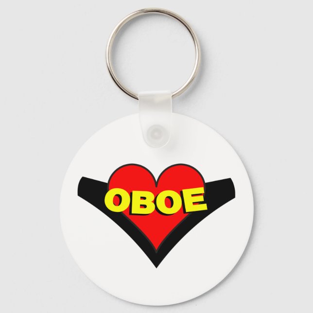 Porte-clés Oboe sur le coeur (Recto)