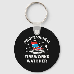 Porte-clés Observateur de feux d'artifice professionnel drôle