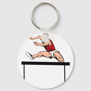 Porte-clés obstacle sautant d'athlète d'athlétisme