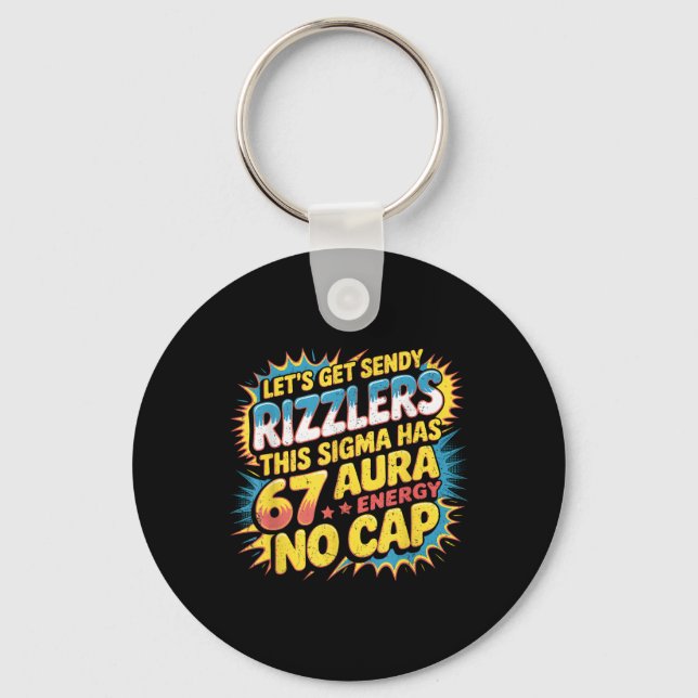 Porte-clés Obtenons Sendy Rizzlers 67 Aura Meme Design  (Recto)