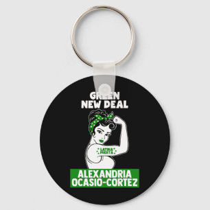 Porte-clés Ocasio-cortez Latina Fuerta Aoc Feministin Grün Ne