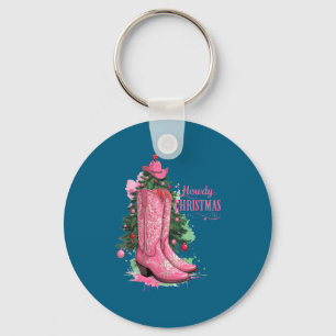 Porte-clés Occidental, Howdy Noël et arbre, Nk Botte de Cowbo