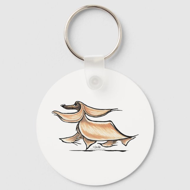 Porte-clés Occupé Afghan Hound (Recto)