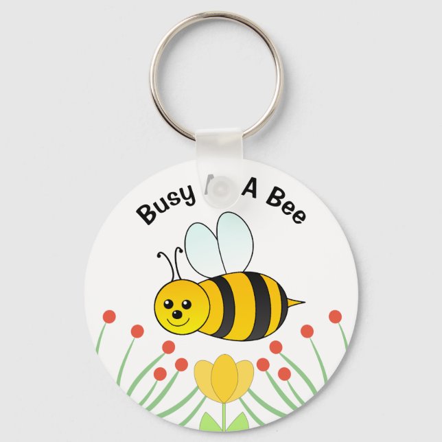 Porte-clés Occupé comme une abeille Personnalisé  (Recto)