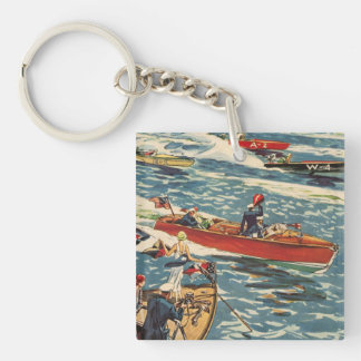 Porte-clés Océan antique vintage de rangée de bateau de