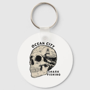 Porte-clés Ocean City Maryland Plage Pêche au requin Sel