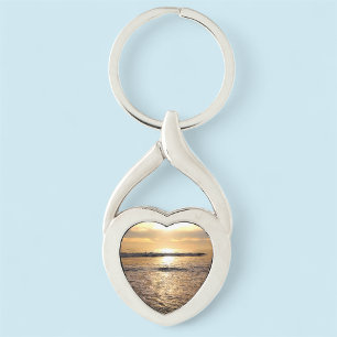 Porte-clés Ocean Photo Heart Shape Porte - clé personnalisabl