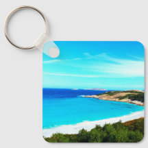 Ocean Print Key Ring