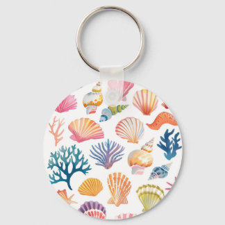Porte-clés OceanModern Tropical Plant Print – Pink and Green 