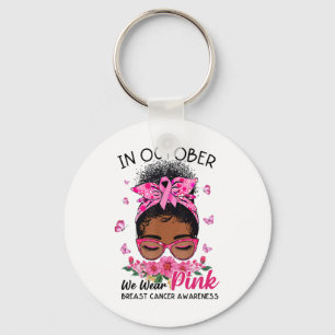 Porte-clés Octobre Nous Portons Pink Black Femmes Messy Bun B