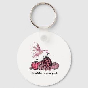 Porte-clés Octobre Nous Portons Pink Hummingbird Cancer du se
