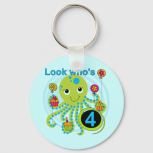 Porte-clés Octopus 4e anniversaire T-shirts et cadeaux