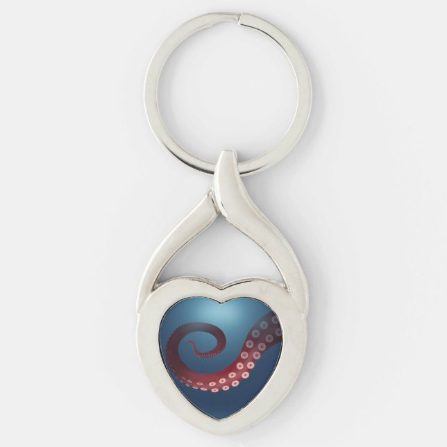 Porte-clés Octopus de la mer profonde Vie marine Steampunk Ex (Devant)