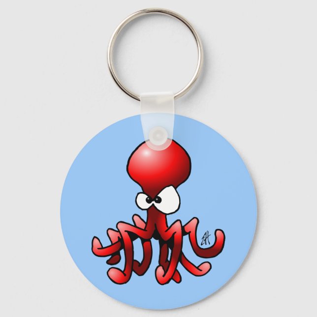 Porte-clés Octopus rouge (Recto)