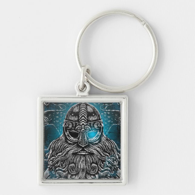 Porte-clés Odin ravens Viking Mythologie Valhalla attend (Devant)