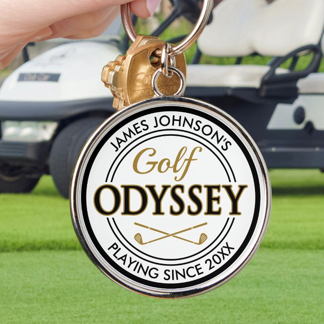 Porte-clés Odysée de Golf Drôle Nom Personnalisé Golf (Créateur téléchargé)