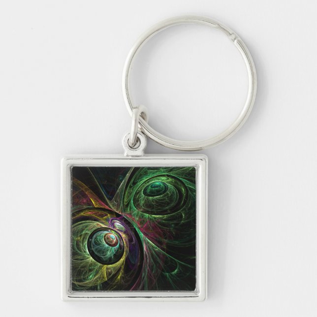 Porte-clés Oeil aux yeux Art Abstrait petit (Devant)