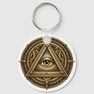 Porte-clés Œil d'Astrolabe en Bronze