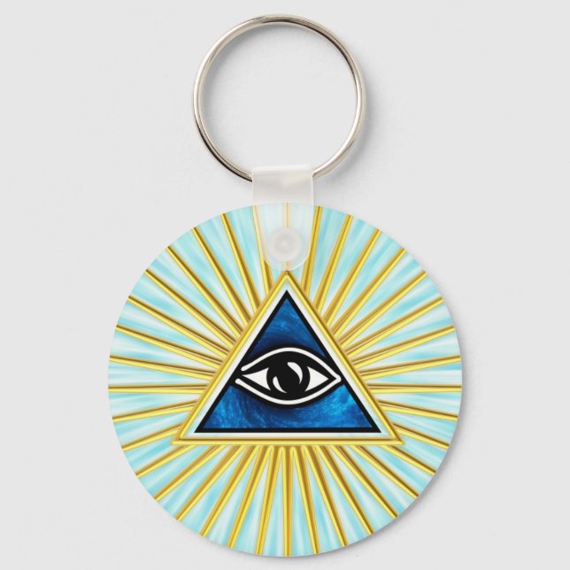 Porte-clés OEil de Dieu, pyramide, franc-maçon (Recto)
