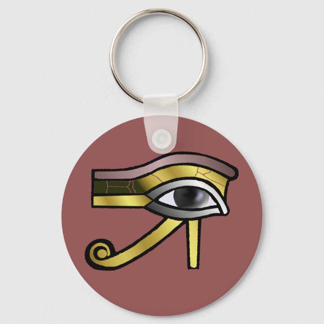 Porte-clés Oeil d'or de l'anneau de clé Horus (Recto)