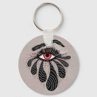 Porte-clés Oeil rouge Larmes noires gothique
