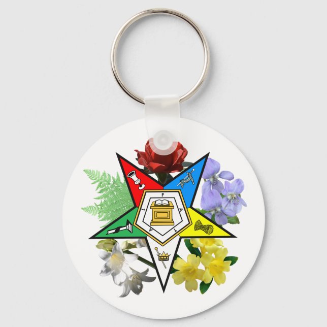 Porte-clés OES Floral Emblem Keychain (Recto)