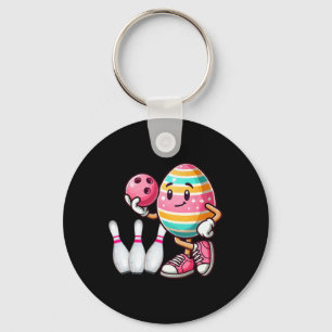 Porte-clés Oeuf de Pâques Costume coloré Joueur de bowling Éq