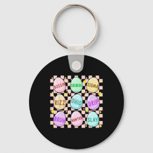 Porte-clés Œuf de Pâques Skibidi Groovy Drôle Rizz Mème de Pâ