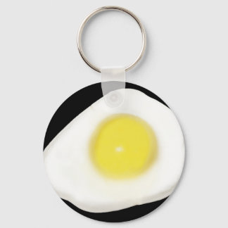 Porte-clés Oeuf frit sur noir
