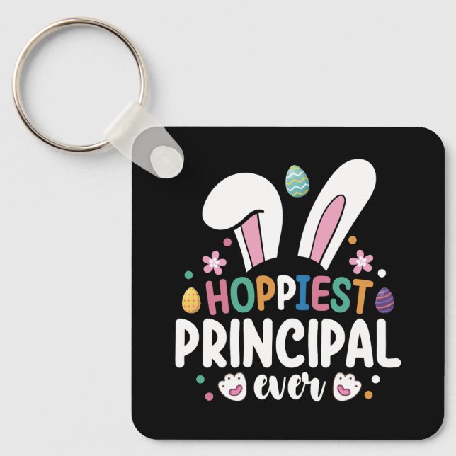 Porte-clés Œufs de lapin de Pâques de l'école du directeur le (Recto)