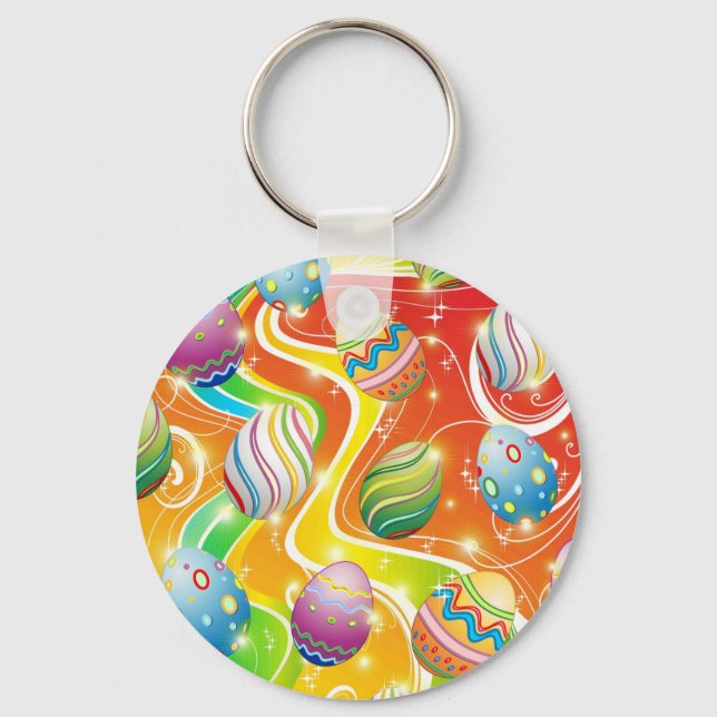 Porte-clés Oeufs de Pâques Design ornemental (Recto)