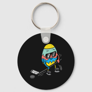 Porte-clés Oeufs de Pâques Jouer Ice Hockey Cute Sports Homme