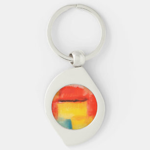 Porte-clés Oeuvre Abstraite minimaliste colorée